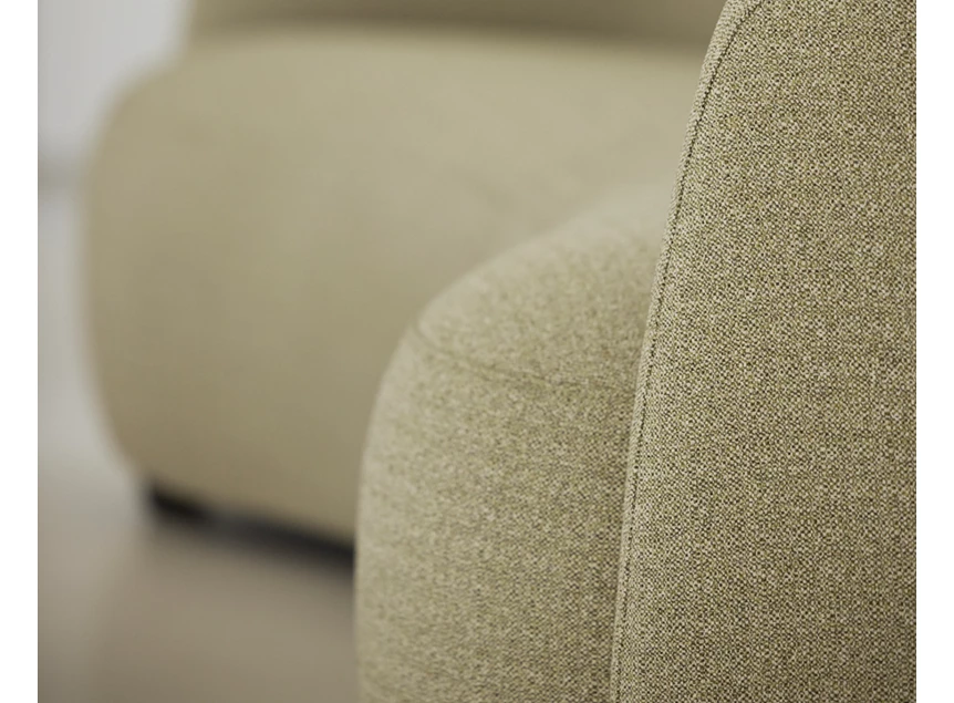 Detail Sofa Olivo zetel 3-zit stof lichtgroen Joli