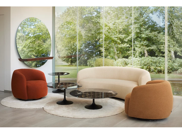 Sfeerfoto Sofa Olivo zetel 2-zit stof beige Joli