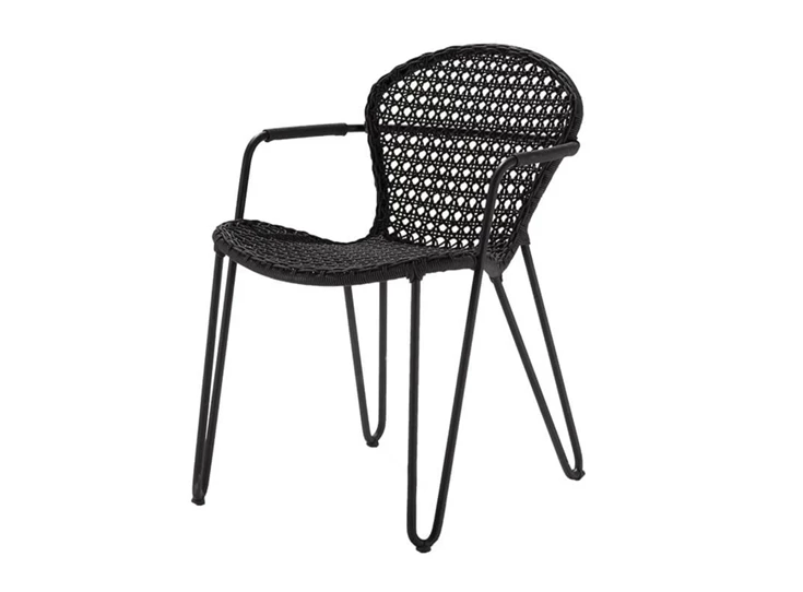 Armstoel Fizz tuinstoel zwart Joli