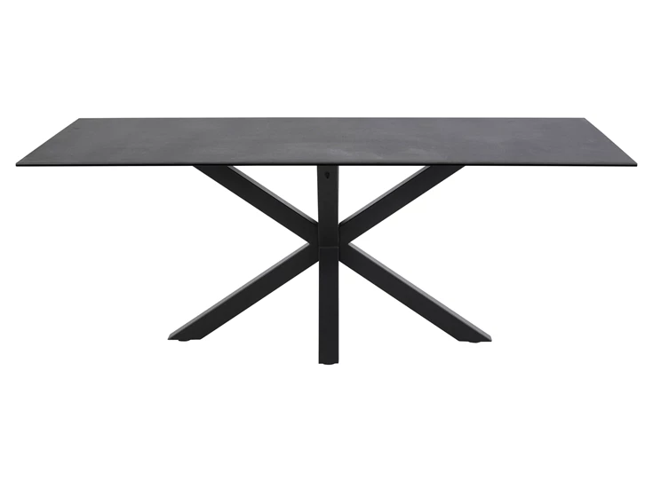 20147 heaven eettafel fairbanks keramiek vooraanzicht 200x100cm actona zwart
