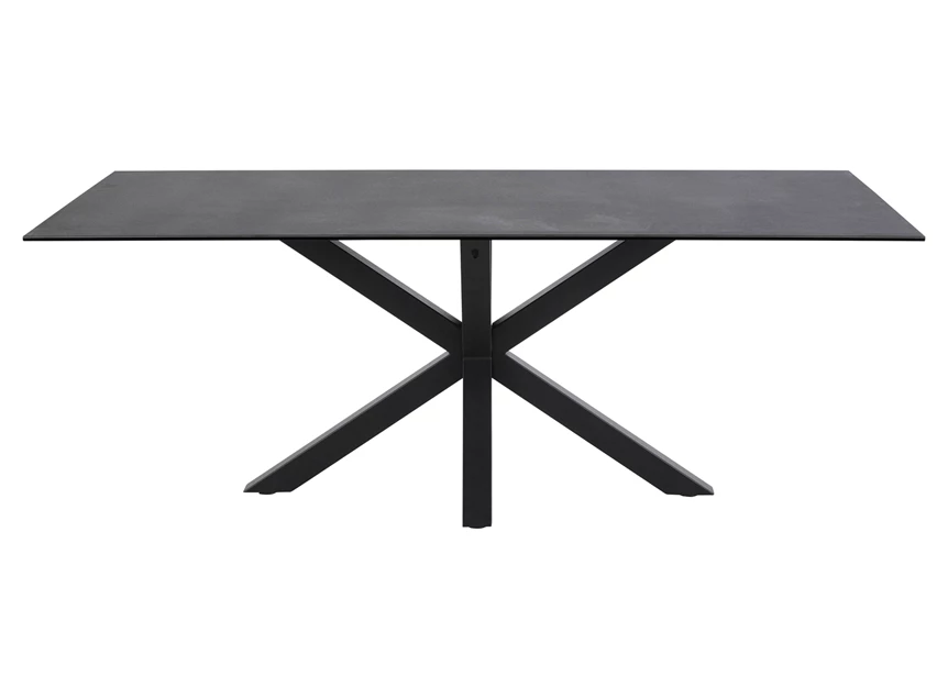 20147 heaven eettafel fairbanks keramiek vooraanzicht 200x100cm actona zwart