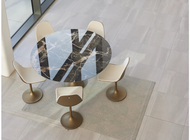 Bovenkant Stoel Marguerite Central Base met shell brons Joli