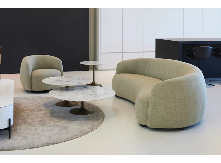 Salontafel Central set round keramiek Bianco d'Oro Joli