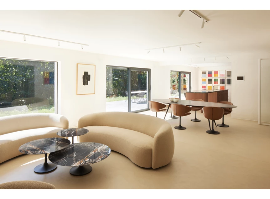 Zijkant Salontafel Central set round keramiek Caravaggio Joli