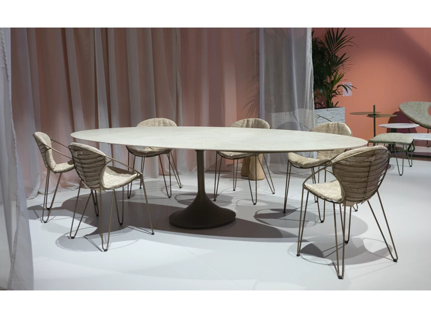 Tafel Central Elyps Big keramiek Charisma Beige Joli