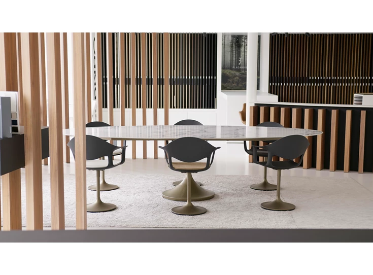 Tafel Central Elyps Big keramiek Bianco d'Oro Joli