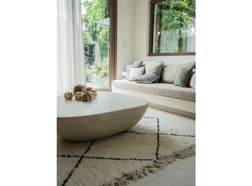 Zijkant Salontafel Tomelle Keivormig Mortex Liz Tables