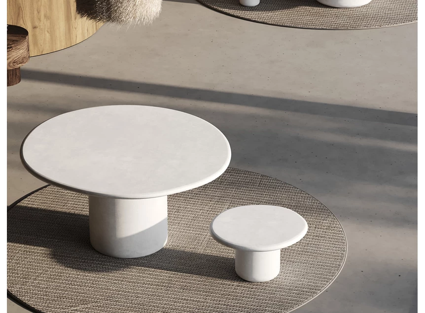 Bovenkant Tafel Usoo rond mortex salt Muundo by PR Living