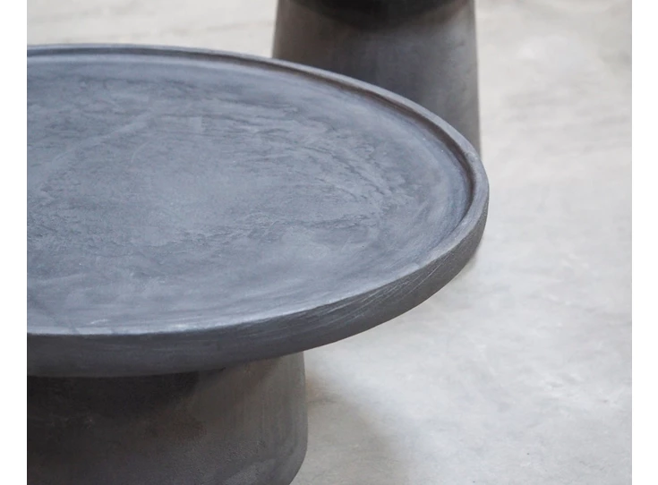 Zijkant Salontafel Maana Round Mortex Charcoal Muundo PR-Living