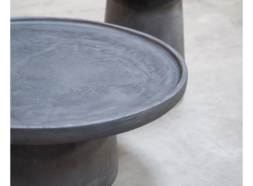 Zijkant Salontafel Maana Round Mortex Charcoal Muundo PR-Living