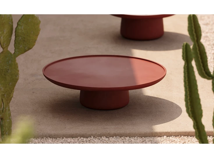 Inzoom Salontafel Maana Round Mortex Terracotta Muundo PR-Living