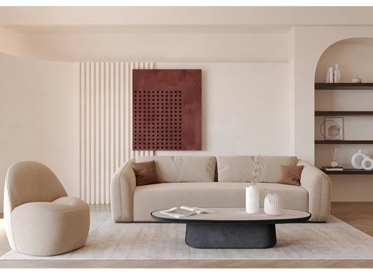 Sfeerfoto Salontafel Maana Oval Mortex Charcoal Muundo PR-Living