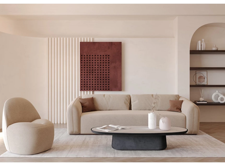 Sfeerfoto Salontafel Maana Oval Mortex Charcoal Muundo PR-Living