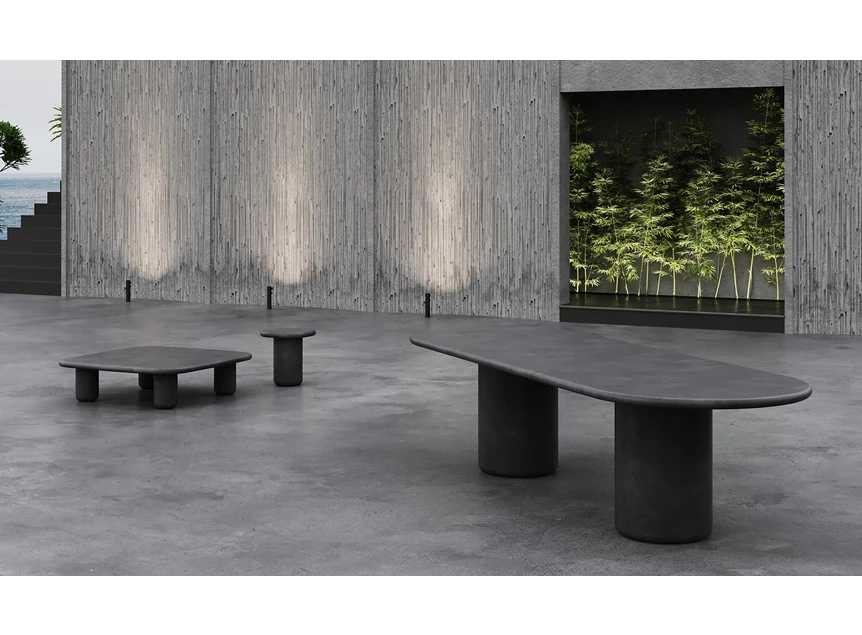 Sfeerfoto Salontafel Haaki Large Mortex Charcoal Muundo PR-Living