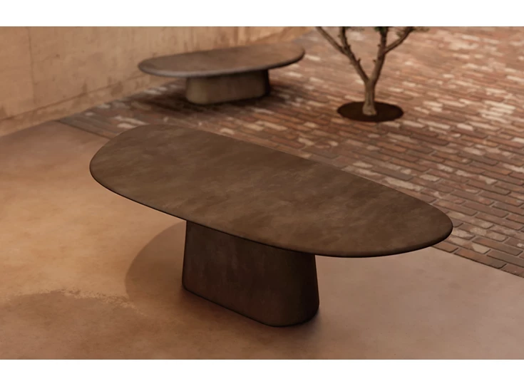 Bovenkant Tafel Zuri Mortex Earth Muundo PR-Living