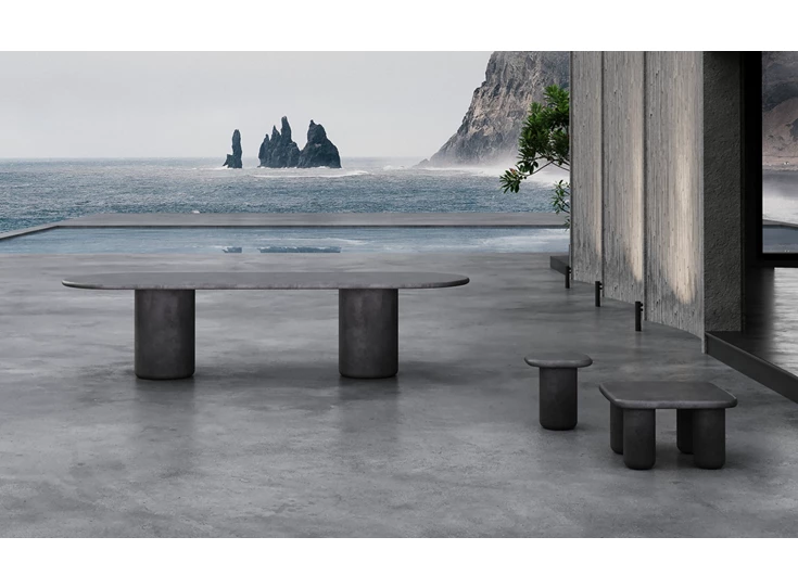 Front Tafel Haaki Mortex Charcoal Muundo PR-Living