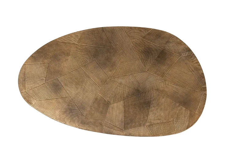 Bovenkant Salontafel Tulum brushed gold 825195 Richmond Interiors