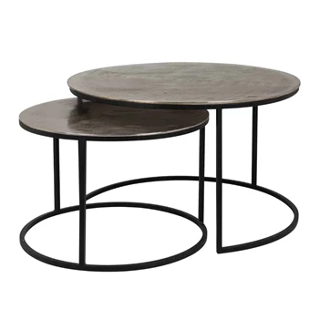 Salontafelset Asher rond champagne gold 825026 Richmond Interiors