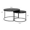 Afmetingen Salontafelset Bolder rond aluminium black 825073 Richmond Interiors