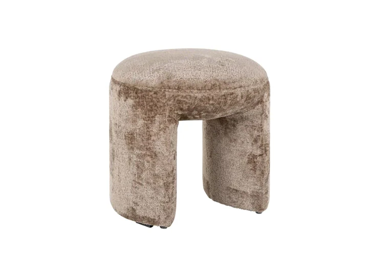 Poef Fargo Chenille Taupe S4548 Richmond Interiors