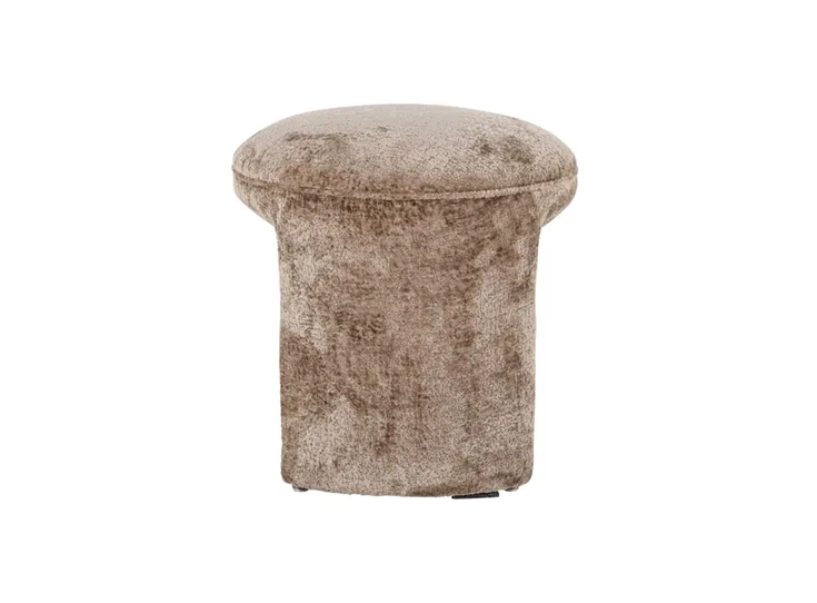 Zijkant Poef Fargo Chenille Taupe S4548 Richmond Interiors
