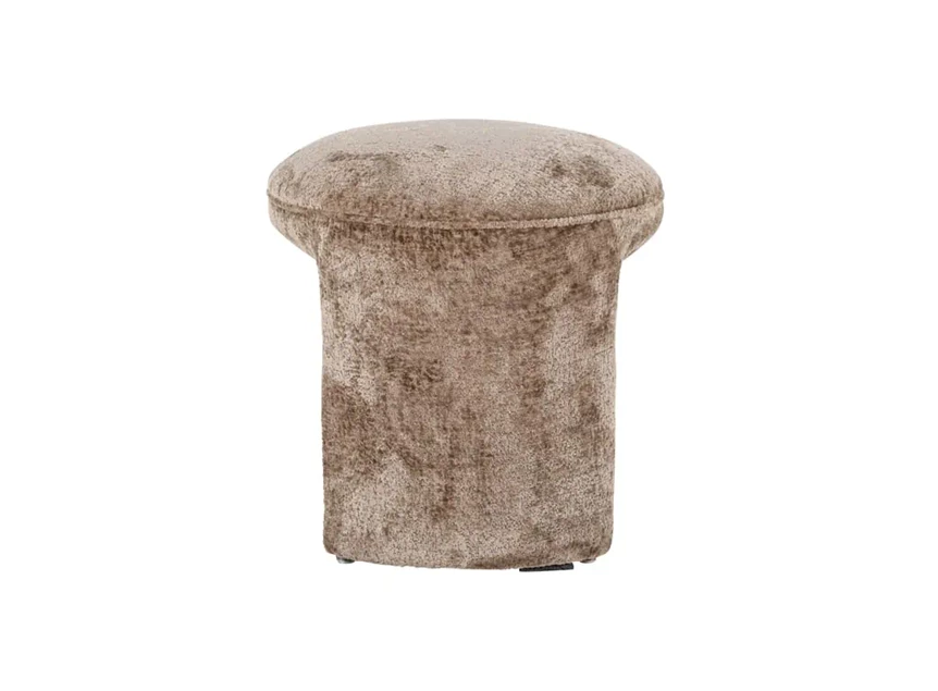 Zijkant Poef Fargo Chenille Taupe S4548 Richmond Interiors
