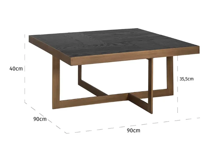 Afmetingen Salontafel Cambon dark coffee 7806 Richmond Interiors
