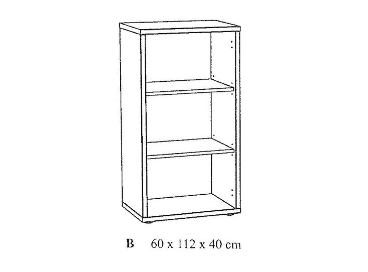 Neyt Bureaukast B Laag open Rek Pronto Wit Tekening