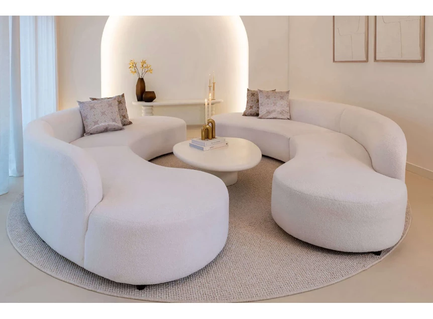 Sfeerfoto Kiezelvormige Salontafel Bloomstone mortex 7655 Richmond Interiors