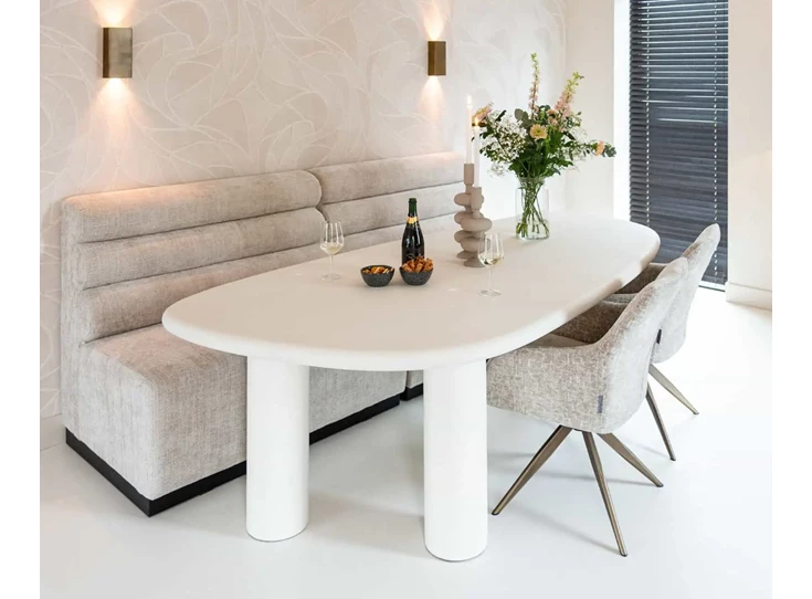 Sfeerfoto Kiezelvormige Tafel Bloomstone mortex 7658 Richmond Interiors