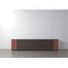 Lage dressoir Capri Riva 1050 matte lak zwart noten hout Coesel
