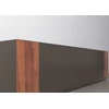 Zijkant Lage dressoir Capri Riva 1050 matte lak zwart noten hout Coesel