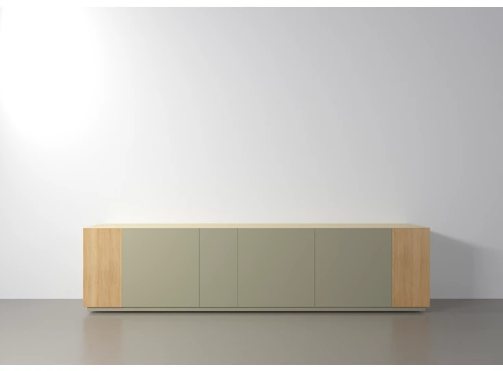 Lage dressoir Capri Riva 1050 matte lak olijf eik hout Coesel