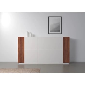 Sfeerfoto Barkast Capri Riva 966 matte lak wit noten hout Coesel