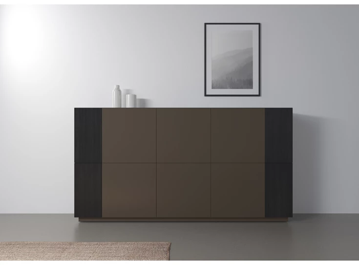 Sfeerfoto Barkast Capri Riva 966 matte lak carbon eik zwart hout Coesel