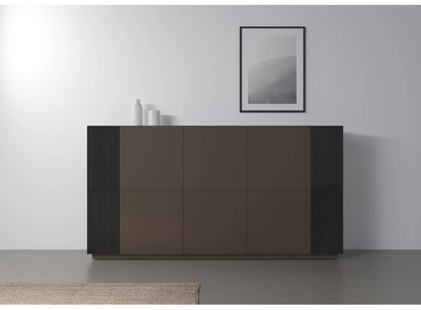 Sfeerfoto Barkast Capri Riva 966 matte lak carbon eik zwart hout Coesel