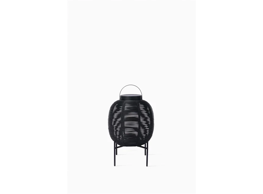 GI402 tika solarlight oplaadbaar verlichting small outdoor vincent sheppard lantern steel base 59cm black frame s010 led
