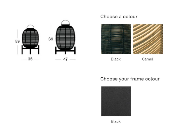 GI402 small verlichting outdoor vincent sheppard lantern steel base 59cm black frame led tika solarlight oplaadbaar