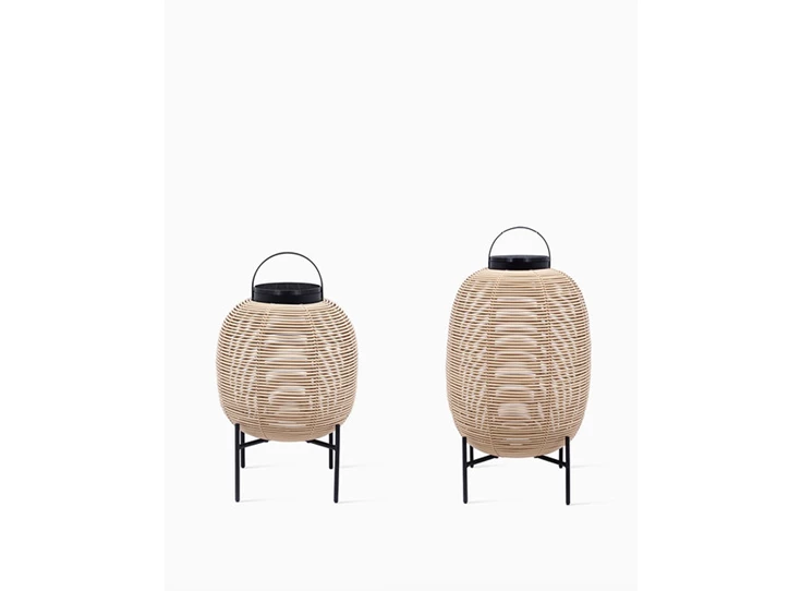 GI402 lantern oplaadbaar small verlichting outdoor vincent sheppard steel base 59cm black frame led tika solarlight