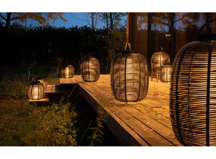GI003 outdoor oplaadbaar zonne-energie tika vincent sheppard vlechtwerk 8 uren lantern verlichting