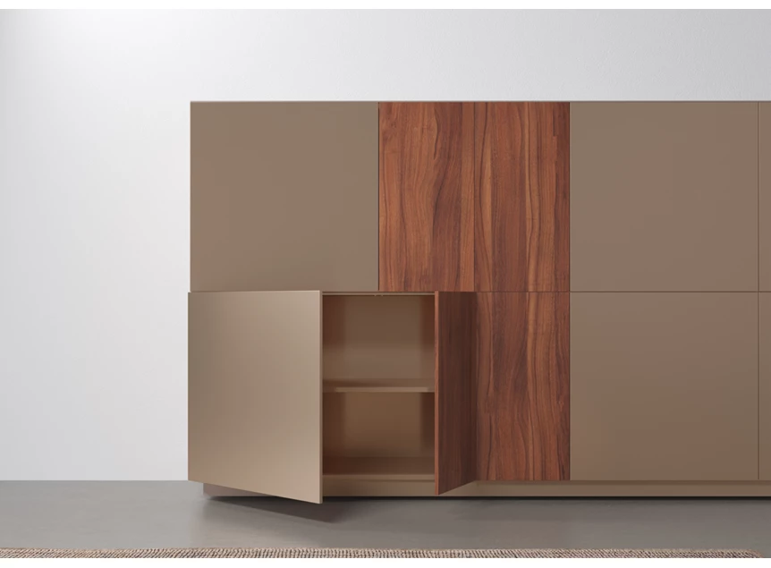 Open Barkast Capri Riva 840 matte lak sahara noten hout Coesel