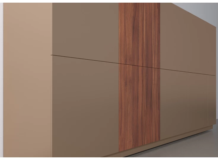 Zijkant Barkast Capri Riva 840 matte lak sahara noten hout Coesel