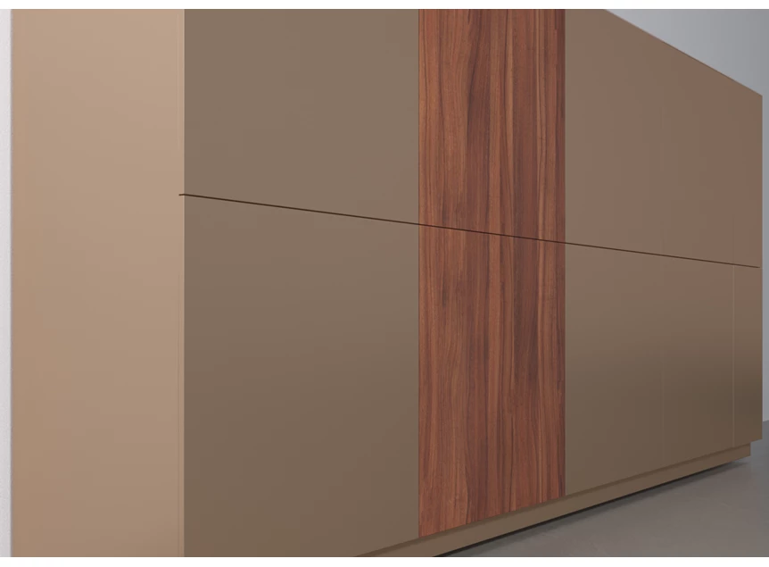 Zijkant Barkast Capri Riva 840 matte lak sahara noten hout Coesel