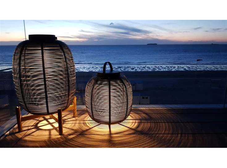 GI002 vlechtwerk outdoor oplaadbaar tika zonne-energie vincent sheppard 8 uren 41cm lantern verlichting