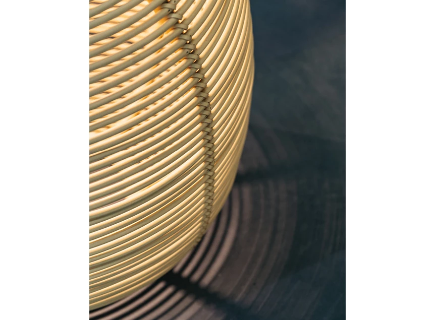 GI002 41cm outdoor zonne-energie vincent sheppard tika 8 uren lantern verlichting vlechtwerk oplaadbaar