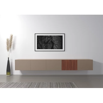 Sfeerfoto Tv-kast Capri Riva 780 matte lak sahara noten hout Coesel