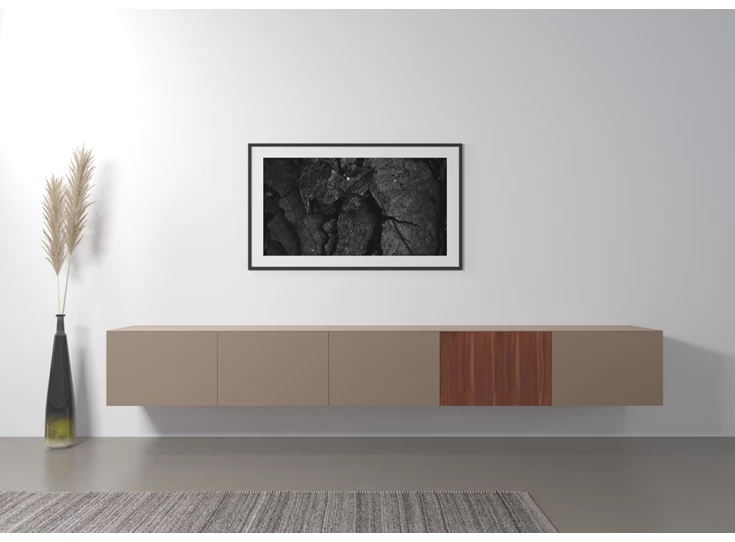 Sfeerfoto Tv-kast Capri Riva 780 matte lak sahara noten hout Coesel