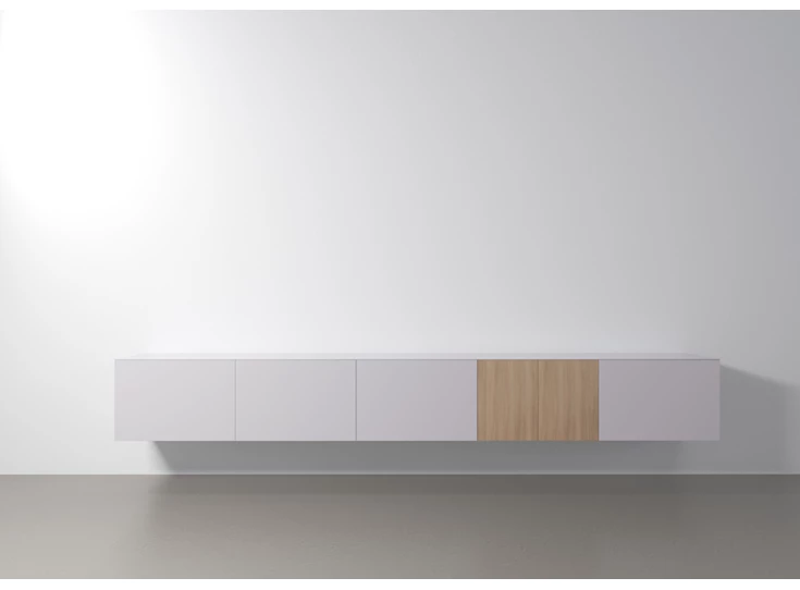 Tv-kast Capri Riva 780 matte lak wit eik hout Coesel