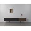 Sfeerfoto Tv-kast Capri Riva 640 matte lak brons eik zwart hout Coesel