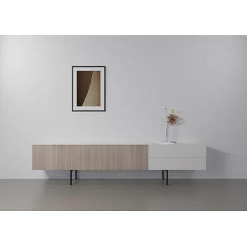 Sfeerfoto Tv-kast Capri Riva 640 matte lak wit eik hout Coesel